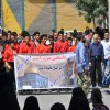 جمعی از ورزشکاران در راهپیمایی روز جهانی قدس 