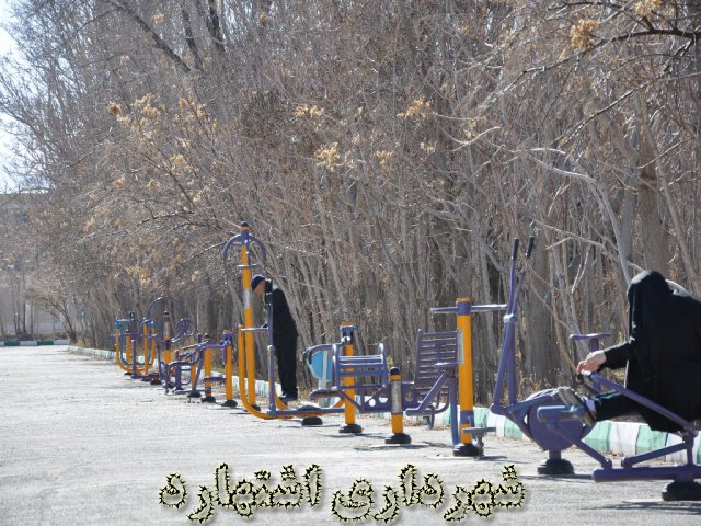 نصب ست ورزشی در بوستان سعدی