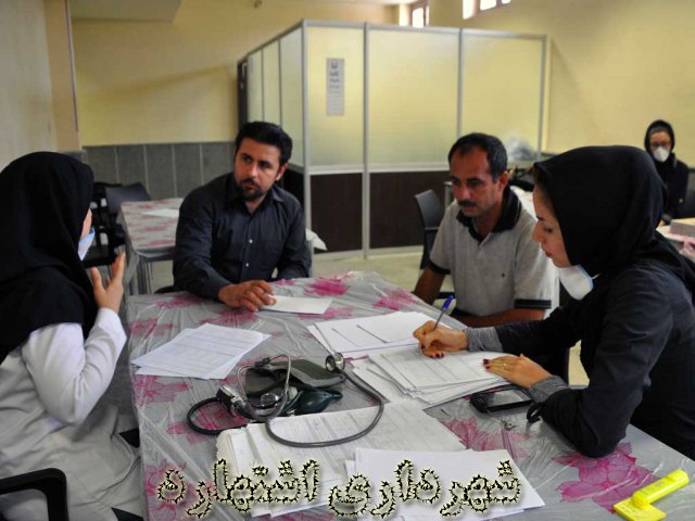 جمعی از نیروهای طب کار مرکزبهداشت شهید ملاحسنی