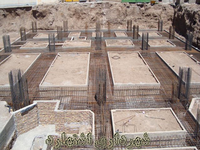 نمایی از زیرسازی مجتمع فرهنگی، تفریحی و پذیرایی  