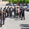 استقبال دانش آموزان از مسئولان استان و شهر